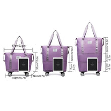 Load image into Gallery viewer, Expandable Carry-On Bag with Wheels