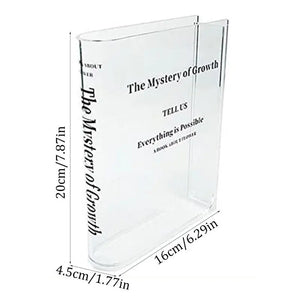 Clear Book Flower Vase