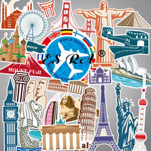 Load image into Gallery viewer, 25 Piece Travel Luggage Stickers