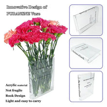 Load image into Gallery viewer, Clear Book Flower Vase