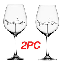 Load image into Gallery viewer, Shark Wine Glasses