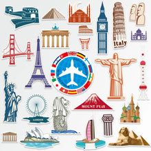 Load image into Gallery viewer, 25 Piece Travel Luggage Stickers