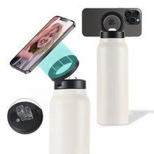 Load image into Gallery viewer, Magnetic Selfie Water Bottle (With Phone Holder)
