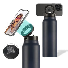 Load image into Gallery viewer, Magnetic Selfie Water Bottle (With Phone Holder)