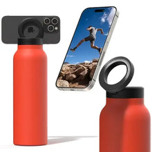 Load image into Gallery viewer, Magnetic Selfie Water Bottle (With Phone Holder)