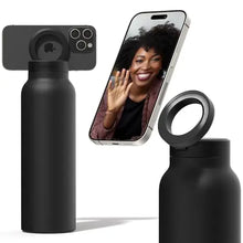 Load image into Gallery viewer, Magnetic Selfie Water Bottle (With Phone Holder)
