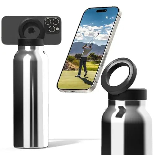Magnetic Selfie Water Bottle (With Phone Holder)