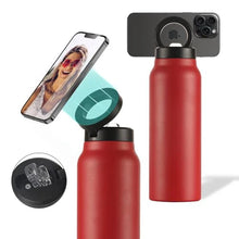 Load image into Gallery viewer, Magnetic Selfie Water Bottle (With Phone Holder)