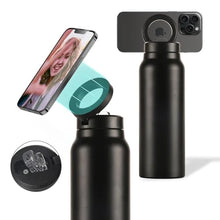 Load image into Gallery viewer, Magnetic Selfie Water Bottle (With Phone Holder)
