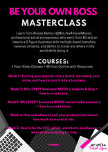 Load image into Gallery viewer, COURSE: Be Your Own Boss Masterclass