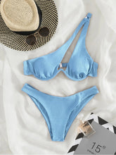 Load image into Gallery viewer, One-Shoulder Cut Out Brazilian Bikini
