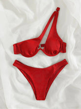 Load image into Gallery viewer, One-Shoulder Cut Out Brazilian Bikini