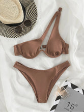 Load image into Gallery viewer, One-Shoulder Cut Out Brazilian Bikini