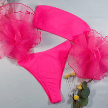 Load image into Gallery viewer, Poof Sleeve Bandeau Bikinis