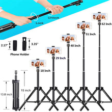 Load image into Gallery viewer, Black Selfie Stick/Tripod with Remote