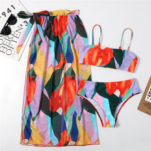 Load image into Gallery viewer, 3 Piece Bandeau Bikini Sets