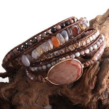 Load image into Gallery viewer, Boho Wrap Bracelets with Natural Stone