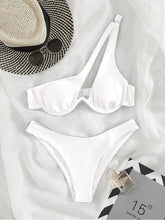 Load image into Gallery viewer, One-Shoulder Cut Out Brazilian Bikini