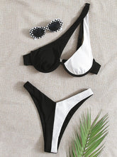 Load image into Gallery viewer, One-Shoulder Cut Out Brazilian Bikini