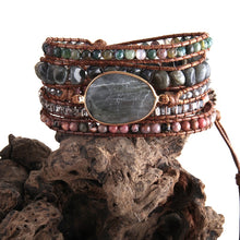 Load image into Gallery viewer, Boho Wrap Bracelets with Natural Stone