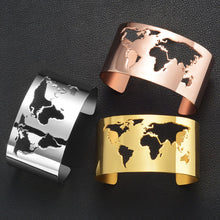 Load image into Gallery viewer, World Map Cut Out Travel Bangle
