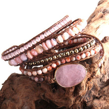 Load image into Gallery viewer, Boho Wrap Bracelets with Natural Stone