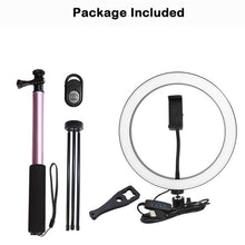 Load image into Gallery viewer, Signature Pink Selfie Stick Tripod with Ring Light and Remote