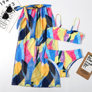 3 Piece Bandeau Bikini Sets