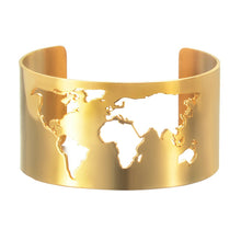 Load image into Gallery viewer, World Map Cut Out Travel Bangle