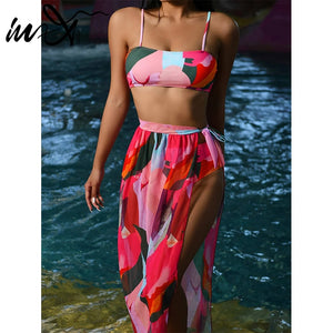 3 Piece Bandeau Bikini Sets