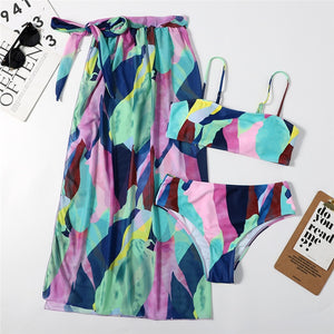 3 Piece Bandeau Bikini Sets