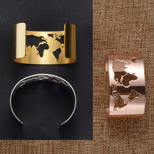 Load image into Gallery viewer, World Map Cut Out Travel Bangle