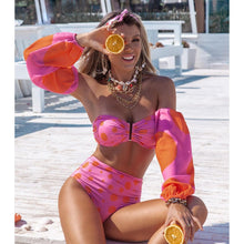 Load image into Gallery viewer, Puff Sleeve Bikini Fashun
