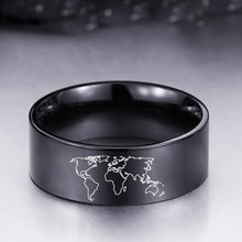 Load image into Gallery viewer, Men&#39;s Titanium Map Ring