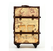 Load image into Gallery viewer, Vintage Map Travel Suitcases