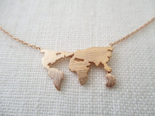 Load image into Gallery viewer, world map necklace