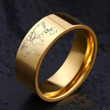 Load image into Gallery viewer, Men&#39;s Titanium Map Ring