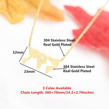 Load image into Gallery viewer, @MyLifesATravelMovie Signature World Map Necklace