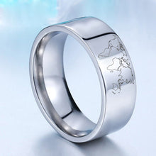 Load image into Gallery viewer, Men&#39;s Titanium Map Ring