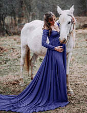 Load image into Gallery viewer, Long Tail Long Sleeved Dress for Photoshoots
