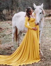 Load image into Gallery viewer, Long Tail Long Sleeved Dress for Photoshoots