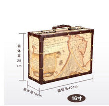 Load image into Gallery viewer, Vintage Map Travel Suitcases