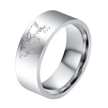 Load image into Gallery viewer, Men&#39;s Titanium Map Ring