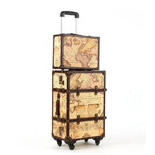 Load image into Gallery viewer, Vintage Map Travel Suitcases