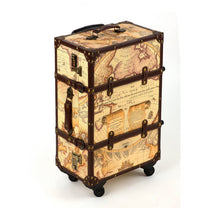 Load image into Gallery viewer, Vintage Map Travel Suitcases