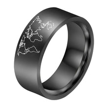 Load image into Gallery viewer, Men&#39;s Titanium Map Ring