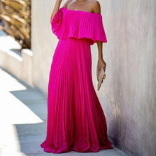 Load image into Gallery viewer, Pleated Long Flowy Dress