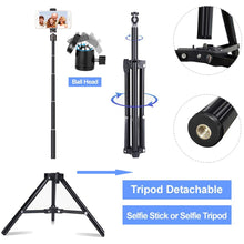 Load image into Gallery viewer, Black Selfie Stick/Tripod with Remote