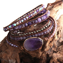 Load image into Gallery viewer, Boho Wrap Bracelets with Natural Stone