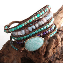 Load image into Gallery viewer, Boho Wrap Bracelets with Natural Stone